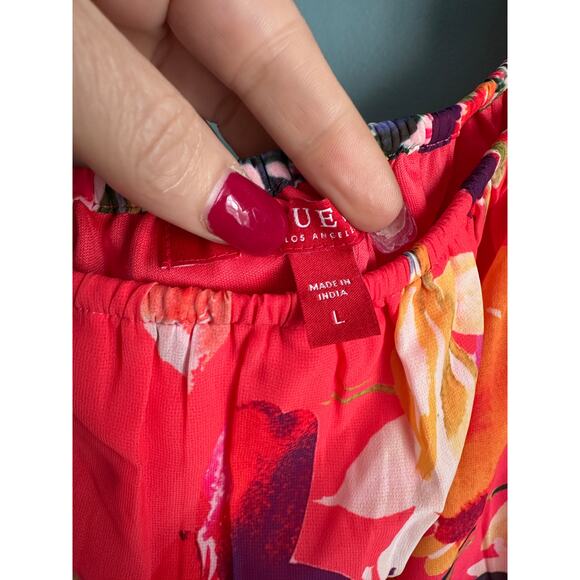 Guess Floral Blouson Off Shoulder Mini Dress - Picture 4 of 7